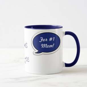 Tasse Bulle bleu-foncé personnalisée de la parole