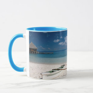 Tasse Bungalows depuis la plage Motu Toopua