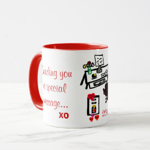 Tasse Bureau spécial Valentine Love Hearts