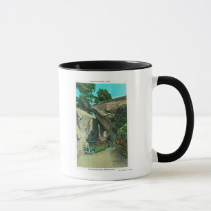 Tasse Bus touristique sous la roche de voûte sur la