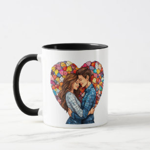 💖 Tasse Cadeau de Citation d'Amour de Couple Roma