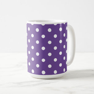 Tasse Cadeau Éléphant Blanc à Points Violet