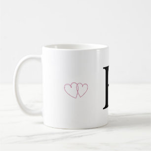 Tasse cadeau lettre H - Tasse initiale monogramme