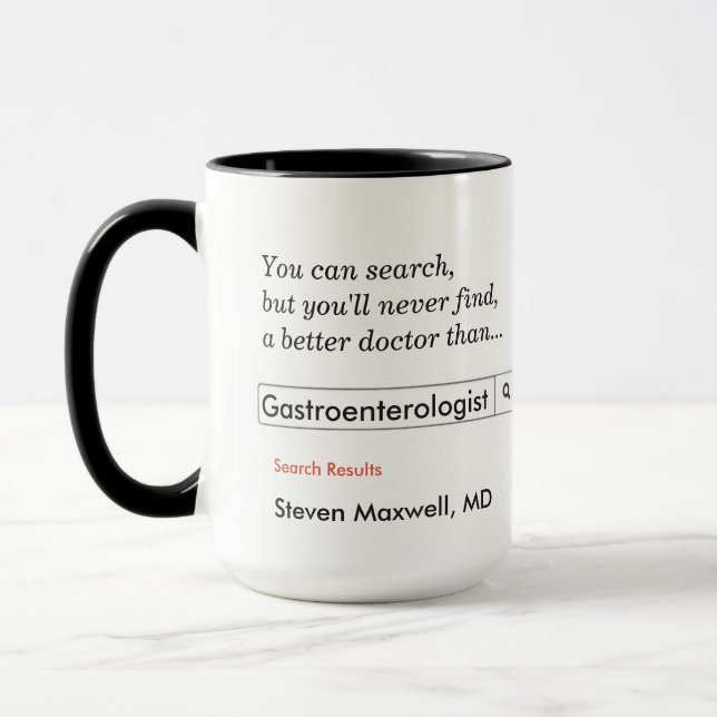 Tasse Cadeau personnalisé pour gastroentérologue (Gauche)