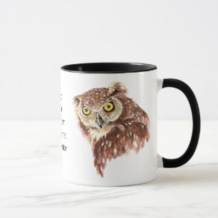 Tasse Café amusant, caféine, Chouette du sommeil avec at