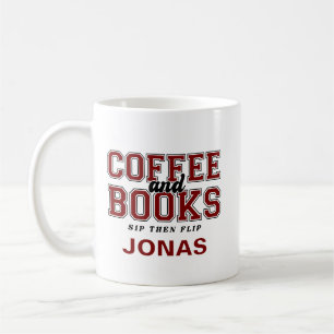 Tasse Café et Livres Sip Then Flip Bookworm Marron