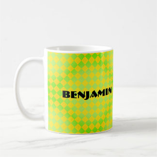 Tasse Café Harlequin Jaune Citron Vert Rétro 90