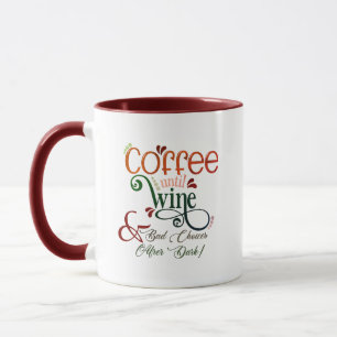 Tasse Café jusqu'au Vin Mauvais Choix Après la T