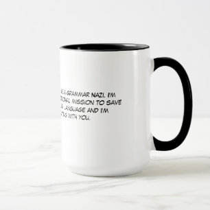 Tasse Café nazi et thé de grammaire sarcastique