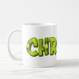 Tasse café style Kiwi nom Christin