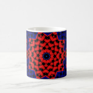 Tasse Café Thé Étoile Cercle Motif Géométrique Rou