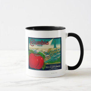 Tasse Caisse LabelYakima, WA de Colombie Apple