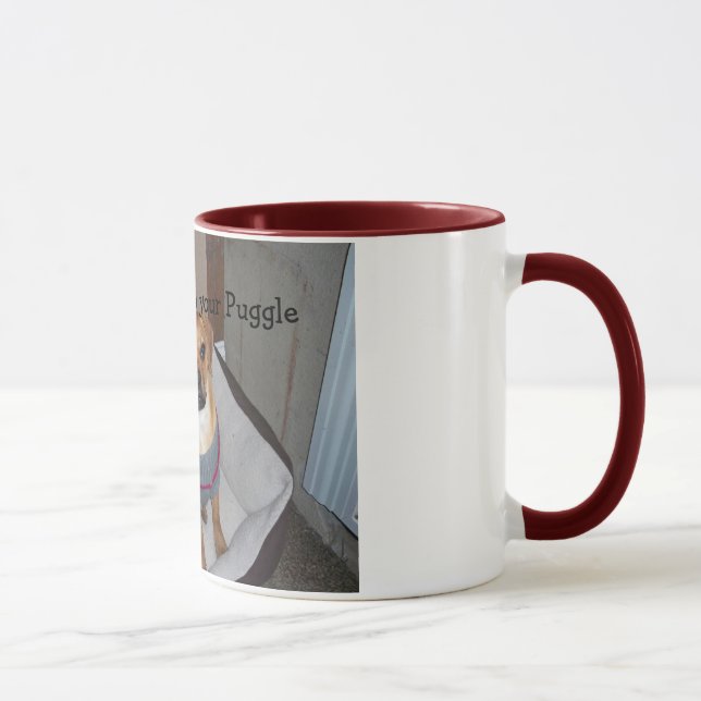 Tasse Câlin avec votre Puggle (Droite)
