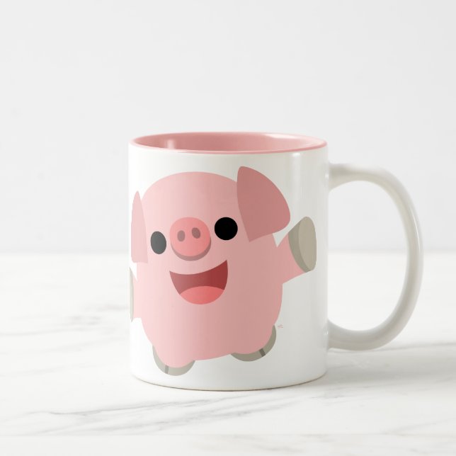 Tasse câline de porc de bande dessinée (Droit)