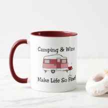 Tasse Camping und Wein Combo