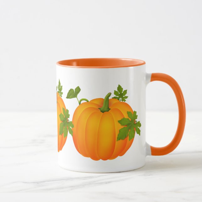 Tasse Canette à café Citrouille Orange Fall (Droite)