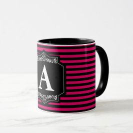 Tasse Canette Combo 325 ml Bandes Pink Monogramme