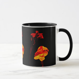 Tasse Canna Lilies sur Noir