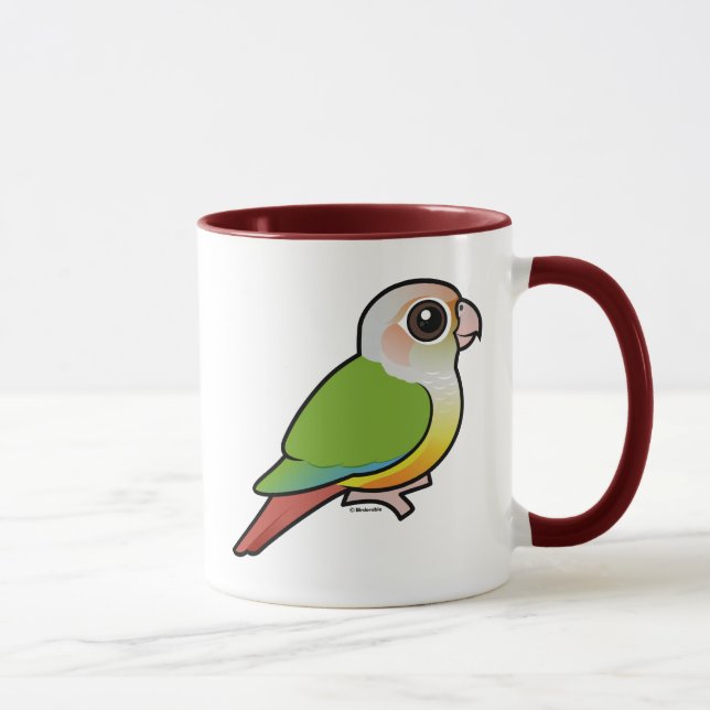 Tasse Cannelle Conure Vert-cheeked de Birdorable (Droite)