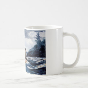 Tasse : Canoë de Winslow Homer dans la rapide