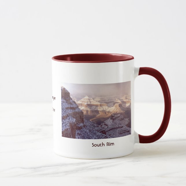 Tasse Canyon grand dans la neige d'hiver (Droite)