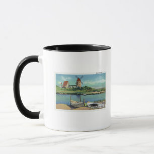 Tasse Cape Cod étrange, vue de moulin à vent et de
