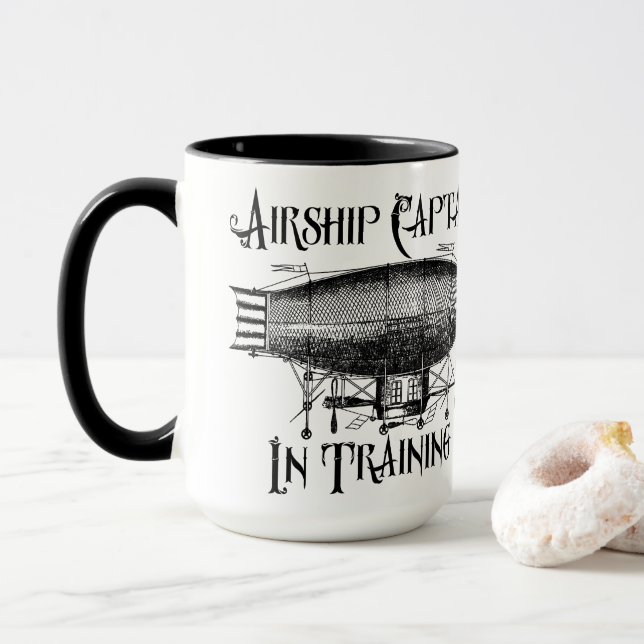 Tasse Capitaine de dirigeable dans la formation, (Avec donut)