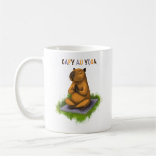 Tasse capybara au yoga