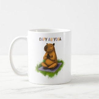 Tasse capybara au yoga