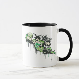Tasse Caractère Graffiti de lanterne verte