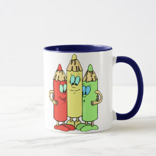 Tasse Caractères de crayon adorables