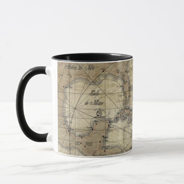 Tasse Caraïbes - ancienne carte (Gauche)