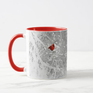 Tasse Cardinal en hiver