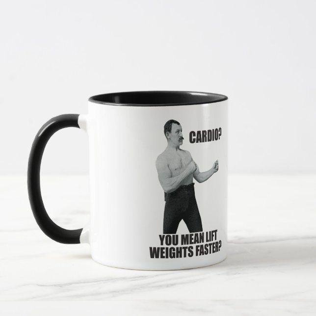 Tasse Cardio - Poids de levage plus rapide - Homme trop  (Gauche)