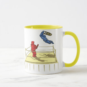 Tasse Caricature de lutte robotique mignonne