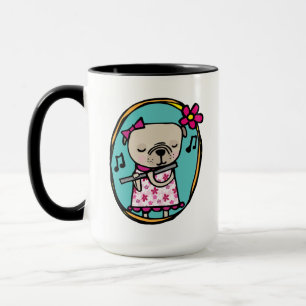 Tasse Carlin avec flûte, sans musique La vie serait pla