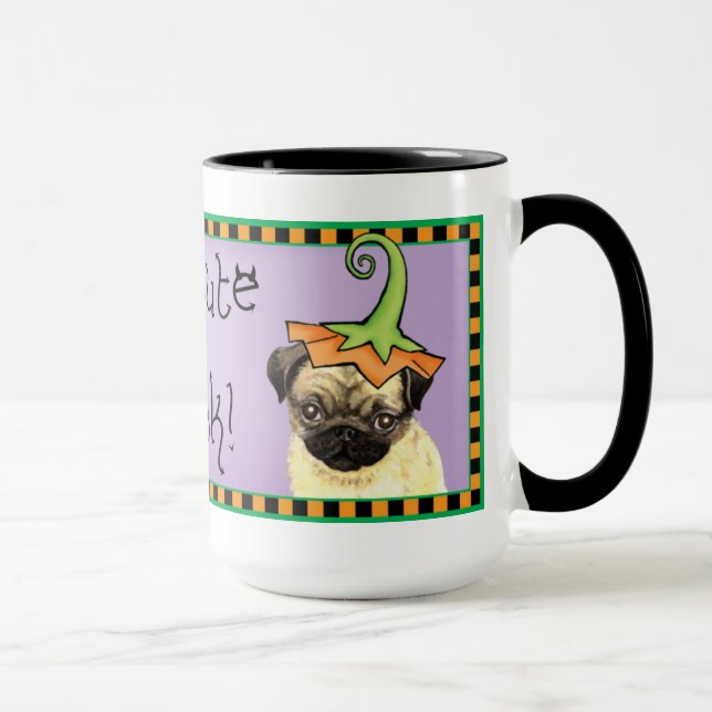 Tasse Carlin de Halloween (Droite)