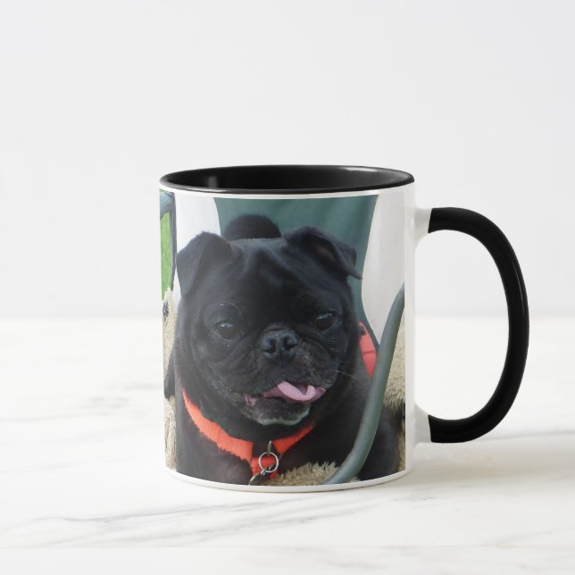 Tasse Carlin noir humide (Droite)
