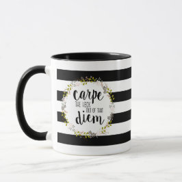 Tasse Carpe Diem Drôle Inspirant Citation Typographie