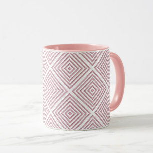 Tasse Carrés géométriques roses