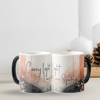 Tasse Carry Light, Leave Sparkles - Fleurs aquarel