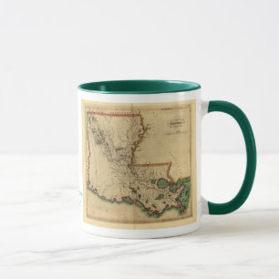 Tasse Carte 1814 de la Louisiane de cru