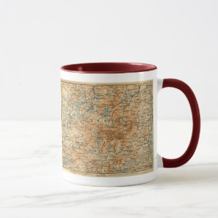 Tasse Carte 1909 d'Adirondacks du guide du voyage du