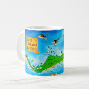 Tasse carte de Grand Bahama Island