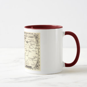 Tasse Carte de lacs Rangeley, cru du Maine