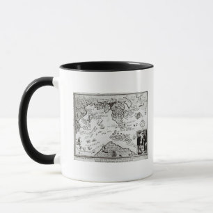 Tasse Carte de l'Amérique et des directions vers la