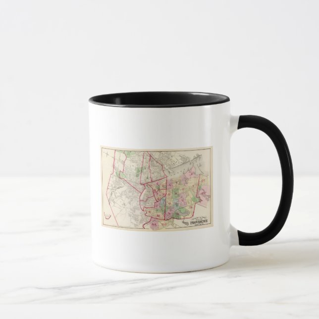 Tasse Carte de l'île Johnston Rhode (Droite)