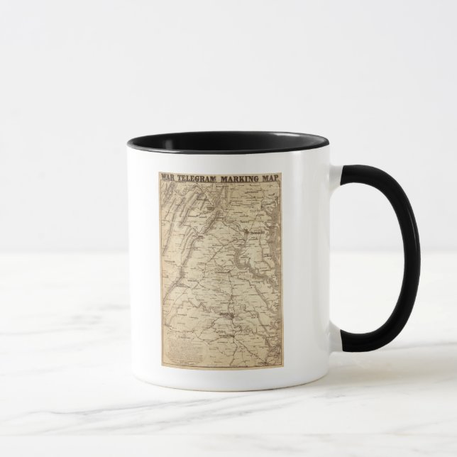 Tasse Carte de marquage du télégramme de guerre (Droite)