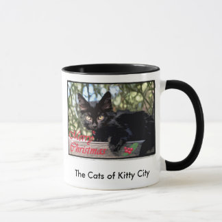 Tasse Carte de Noël de Mondo Longwhiskers, les chats de…