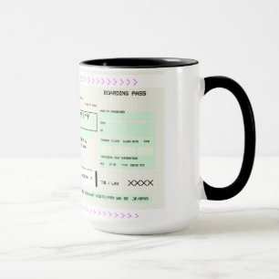 Tasse Carte d'embarquement personnalisable